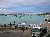 Galapagos 5-1-11 Puerto Ayora Boats In Academy Bay Heres a view of the waterfront of Puerto Ayora and the boats anchored in beautiful Academy Bay.